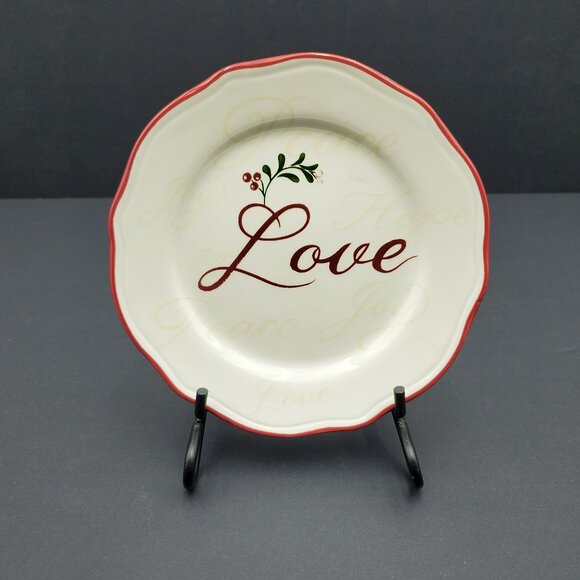 Better Homes and Gardens Heritage Collection Holiday Sentiments Dessert Plates - Picture 5 of 8